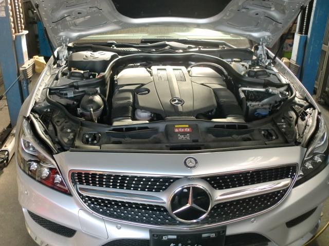 ベンツ　W218  CLS エンジンチェック点灯　修理　エキセンチュリー診断