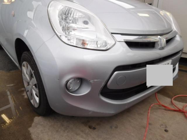 トヨタ　パッソ　KGC30　フロントバンパー修理・塗装を実施しました！！