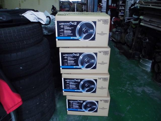 日産　K11マーチ　アルミホイール交換の件　豊川市