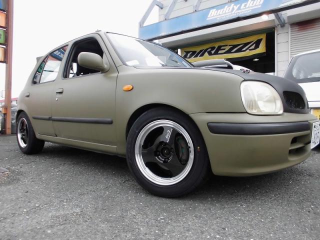 日産　K11マーチ　アルミホイール交換の件　豊川市