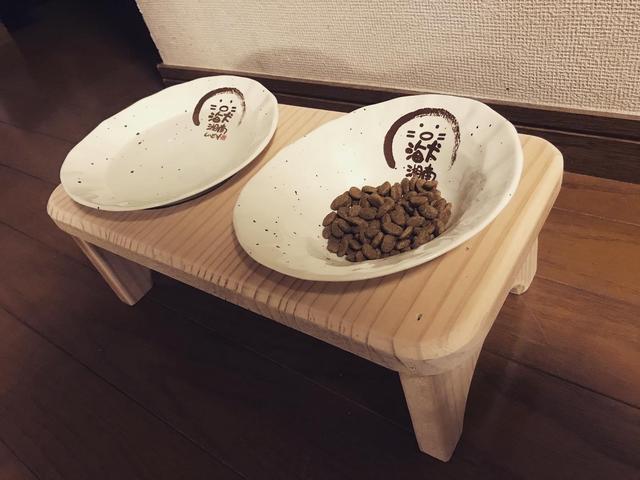 猫用エサ台製作