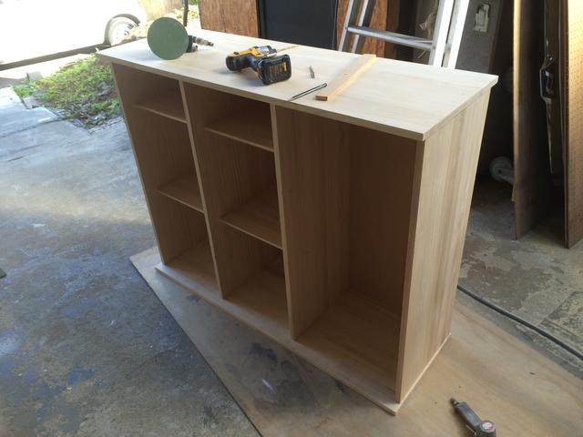 パイン材で製作した収納ＢＯＸ