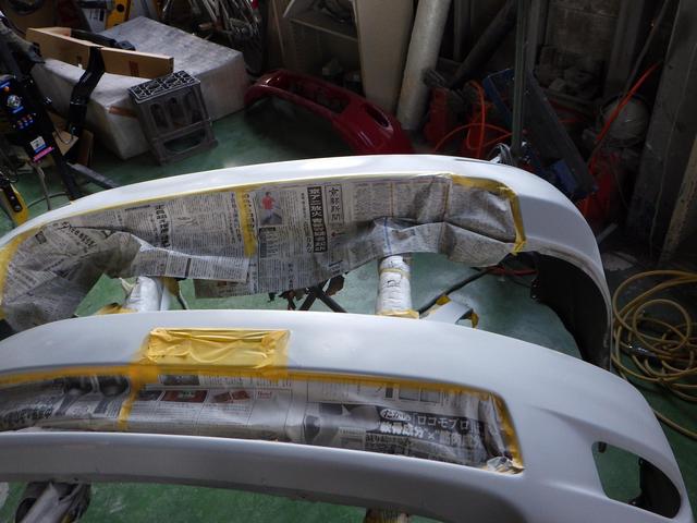 滋賀　守山　トヨタ　カローラフィールダー　バンパー修理塗装