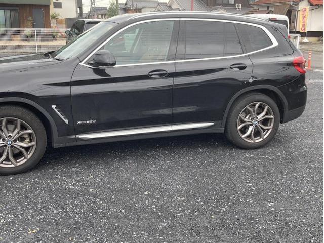 BMW X3 左側面　鈑金塗装　滋賀　守山