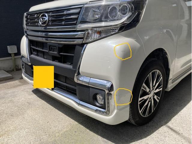 ダイハツ　タントカスタムLA600S　バンパー・ボディ修理塗装　滋賀　守山