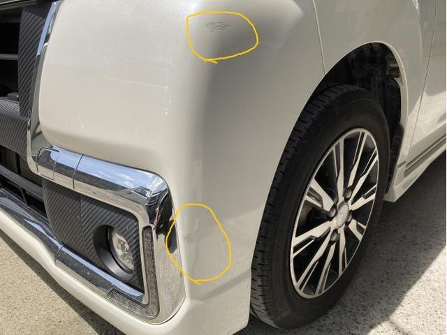 ダイハツ　タントカスタムLA600S　バンパー・ボディ修理塗装　滋賀　守山