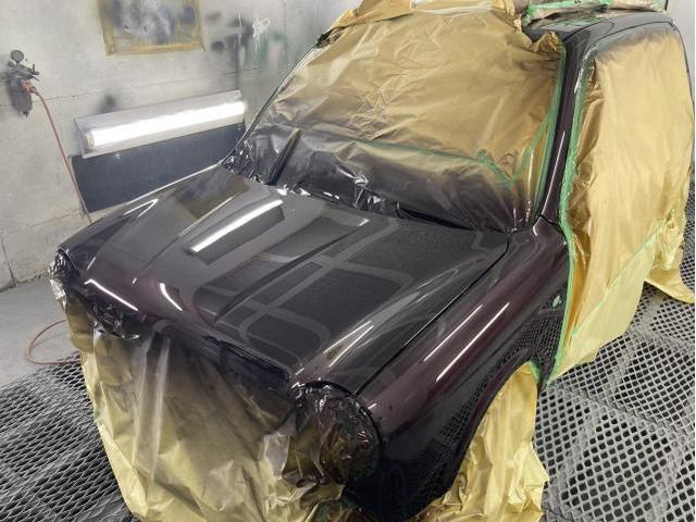 ダイハツ　ミラジーノ（L700）ルーフ塗装劣化修理　ボンネット塗装劣化修理　バンパー修理塗装　塗装剥がれ修理　ルーフ塗装　ボンネット塗装　滋賀　守山　その2