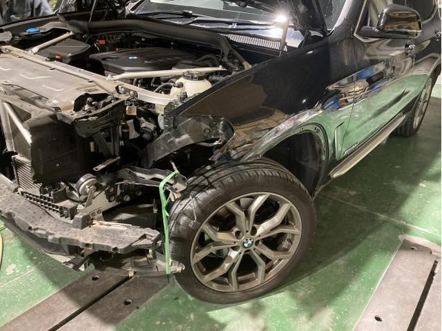 BMW　X3　ドア板金塗装　ドア修理　事故修理　ウォッシャーモーター交換　輸入車修理　滋賀　守山
