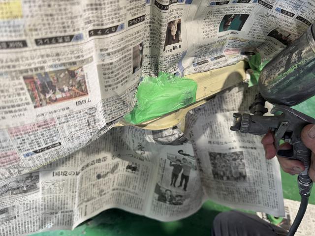 スズキ　ジムニー　JB64　JB74　リアバンパー修理塗装　エアロバンパー修理　カスタム　滋賀　守山