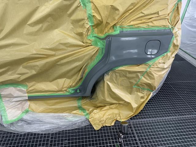 トヨタ　シエンタ修理　左スライドドア鈑金塗装　左クォーター鈑金塗装　車修理　自動車修理　滋賀　守山