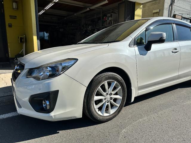 スバル　インプレッサ　フロントフェンダー修理 
鈑金塗装 ・キズ・へこみ直し