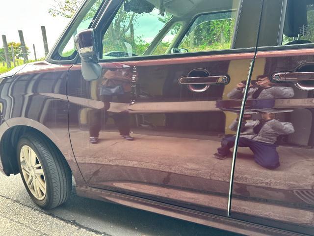 三菱　デリカＤ：２　ドア修理 ・鈑金塗装 ・キズ・へこみ直し