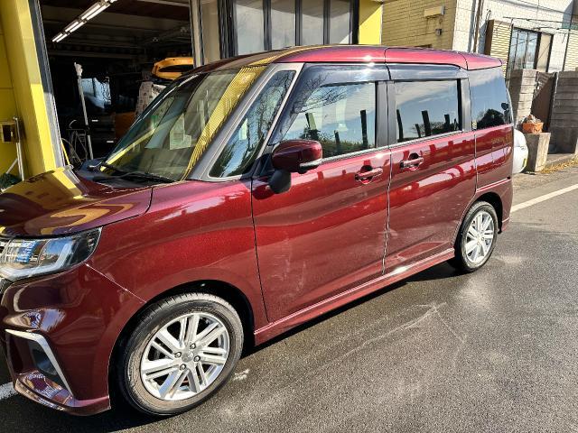 三菱　デリカＤ：２　ドア修理 ・鈑金塗装 ・キズ・へこみ直し