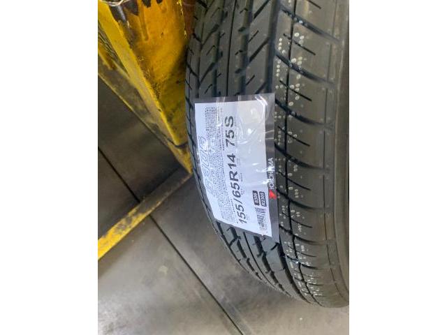 ダイハツ　ミラココア　タイヤ交換　155/65R14