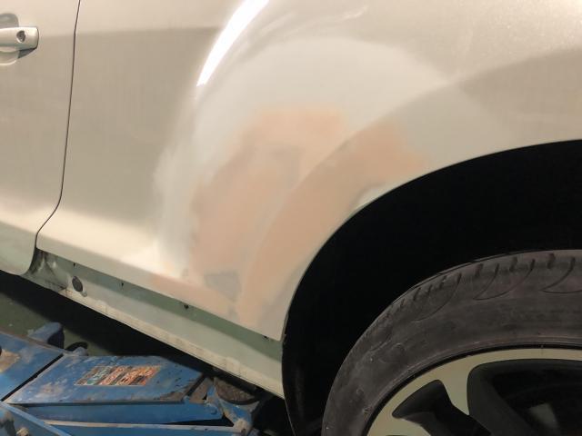 プジョー　ＲＣＺ　板金塗装修理　刈谷市のお客様　左クォーター、左サイドスポイラー修理