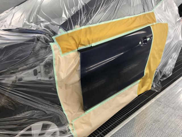 マツダ デミオ 板金塗装修理　刈谷市のお客様　 フロント事故修理