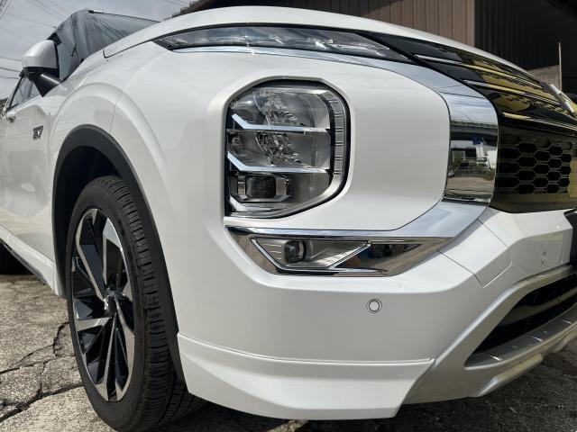 三菱 アウトランダーPHEV バンパー修理　阿久比町のお客様　 フロントバンパー塗装