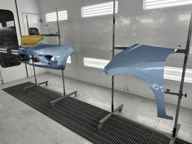 ホンダ フィット　板金塗装修理　知立市のお客様　 左フロント部分修理