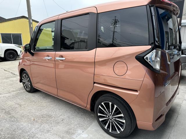 トヨタ ルーミー 板金塗装修理　知立市のお客様　スライドドア、リヤフェンダー　キズヘコミ修理