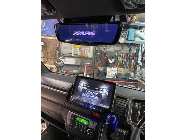 トヨタ ハイエース 新車 ナビゲーション デジタルインナーミラー USB HDMI ETC 販売 取付 完全予約制 東京都 日野市 西平山 豊田 旭が丘 平山 八王子 相模原 多摩平 多摩市 多摩区 高倉 大和田 石川 小宮