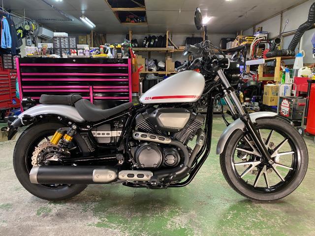 YAMAHA BOLT タイヤ交換　ドライブレコーダー取付