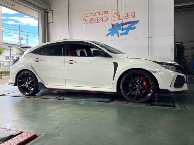 ホンダ　シビック　タイプＲ　ＦＫ８　アイバッハスプリング　リジカラ取り付け　１Ｇ締め　４輪アライメント測定、調整　米原　米子市　鳥取県
