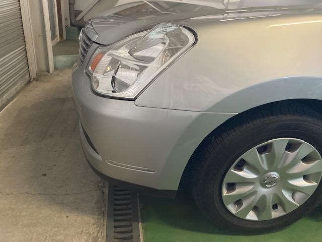 ブルーバード　鈑金・外装補修　フロントバンパー修理　フロントフェンダー修理　豊中市池田市吹田市伊丹市川西市
