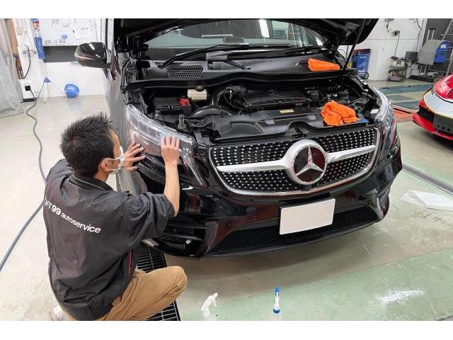 メルセデス・ベンツ V220d｜XPELヘッドライトフィルム｜SLATE SMOKE 50%