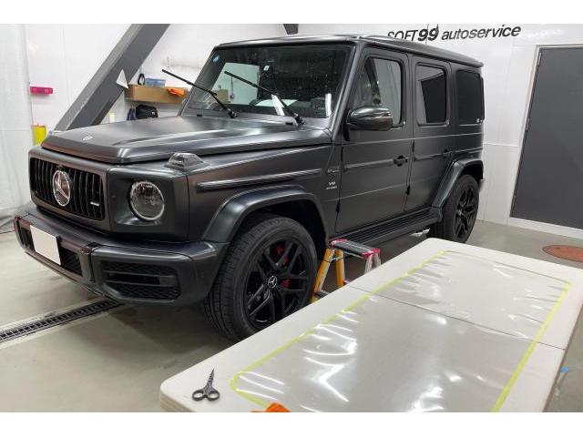 メルセデスAMG G63（Gクラス）｜各部カーラッピング｜ナイトパッケージ交換｜ウィンドウプロテクションフィルム（P-shield）