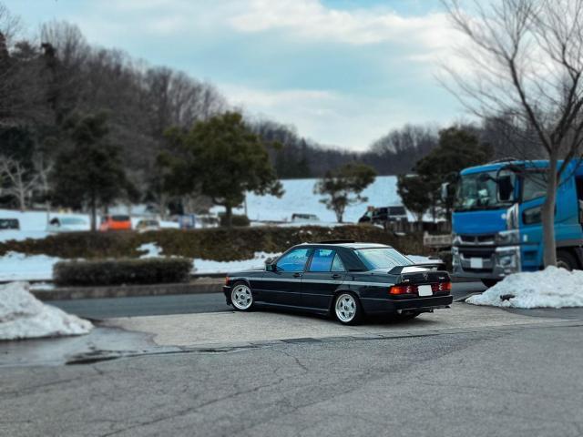 ベンツ190E トミーカイラM19 タイヤ交換・アライメント調整作業！！