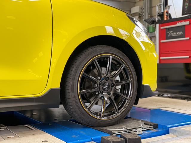 スズキ スイフトスポーツZC33S 持ち込みダウンサスでローダウン スズキ スイフトスポーツZC33S 持ち込みダウンサスでローダウン
