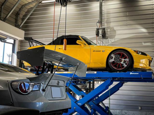 S2000 4輪アライメント調整作業 スポーツカーの入庫も多数！！