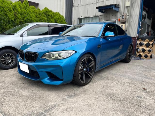 BMW　Ｍ2クーペ　ホイール　ドアミラー　ブラック塗装　ホイールガリ傷修理　愛知県　尾張旭市