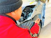 【板金塗装１】損傷状態を確認します