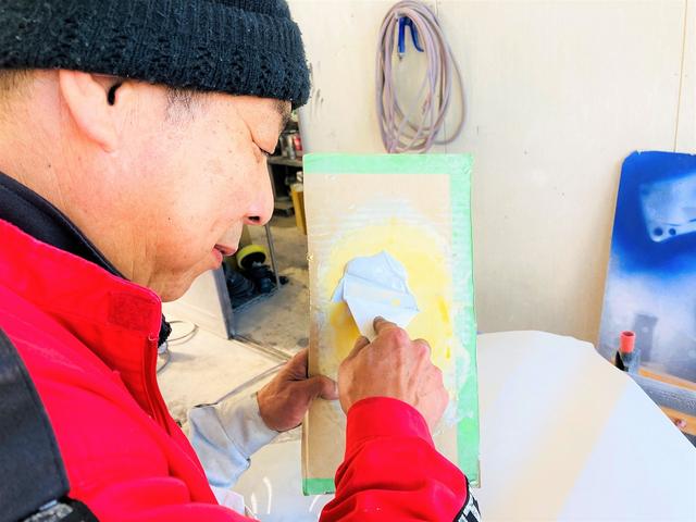 【板金塗装４】パテでキレイに補修し・・・