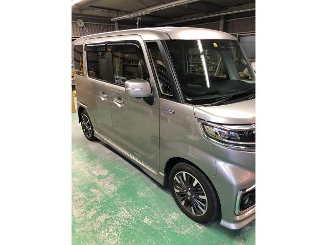 スズキ　スペーシア　鈑金塗装　板金塗装　鈑金　板金　ペイント　キズ　ヘコミ　傷　へこみ　自動車保険修理　車体整備　フレーム修正　岸和田　貝塚　泉佐野　熊取　田尻　泉南　阪南　岬　オートリペアジャパン　車体整備士