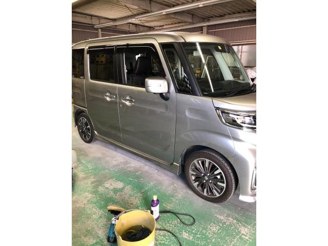 スズキ　スペーシア　鈑金塗装　板金塗装　鈑金　板金　ペイント　キズ　ヘコミ　傷　へこみ　自動車保険修理　車体整備　フレーム修正　岸和田　貝塚　泉佐野　熊取　田尻　泉南　阪南　岬　オートリペアジャパン　車体整備士