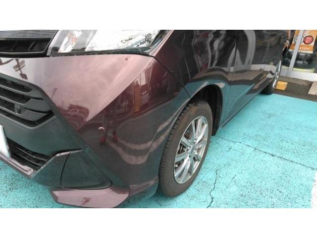 石川県　金沢市　車　トヨタ　タンク　フロントバンパー　傷　へこみ　板金　塗装　修理