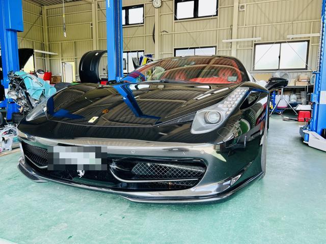 フェラーリ　458 車高調整　福島　郡山　須賀川　白河　いわき　石川郡　会津　那須　宇都宮　輸入車　外車　フォルクスワーゲン　メルセデス　ベンツ　BMW Mini ポルシェ　アウディ