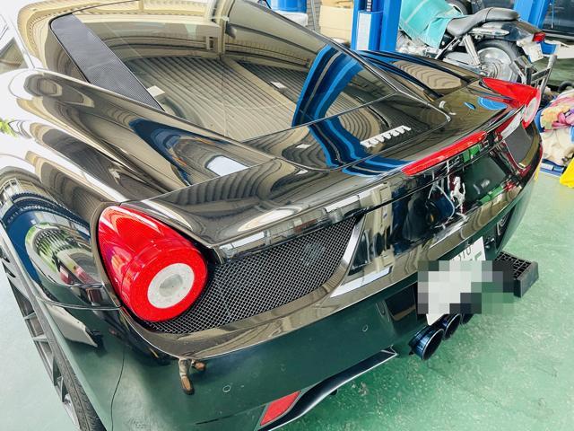 フェラーリ　458 車高調整　福島　郡山　須賀川　白河　いわき　石川郡　会津　那須　宇都宮　輸入車　外車　フォルクスワーゲン　メルセデス　ベンツ　BMW Mini ポルシェ　アウディ