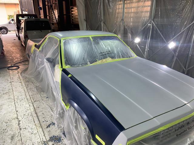 シボレー　エルカミーノ　板金塗装　ボンネット　さび　剥がれ修理　大東市　門真市　四條畷市