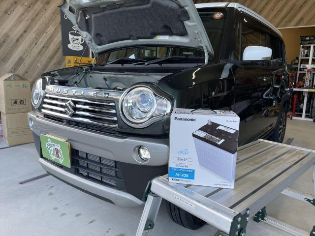 【バッテリー交換】ハスラー　バッテリー交換　M42　アイドリングストップ車　持ち込み部品OK　四日市市　菰野町　いなべ市　桑名市