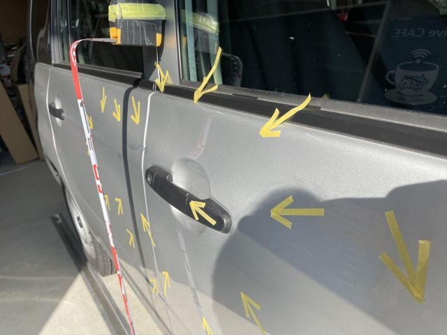 【ドア修理】 プロボックス　サクシード　ドア修理　リサイクル部品　対物保険　板金塗装　代車無料　おしゃれ　板金工場　整備工場　三重県　四日市市