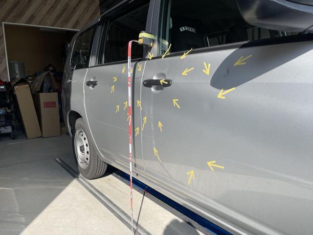 【ドア修理】 プロボックス　サクシード　ドア修理　リサイクル部品　対物保険　板金塗装　代車無料　おしゃれ　板金工場　整備工場　三重県　四日市市