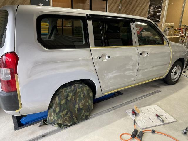 【ドア修理】 プロボックス　サクシード　ドア修理　リサイクル部品　対物保険　板金塗装　代車無料　おしゃれ　板金工場　整備工場　三重県　四日市市