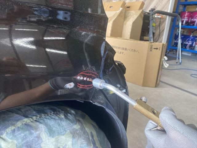 【フロント修理②】Ｎ－ＢＯＸ　フロント修理　保険修理　車両保険　塗装　鈑金　水性塗料　フロントバンパー　ヘッドライト　フォグランプ　代車無料　オリーブカーズ　三重県　四日市市