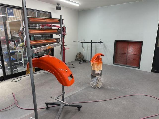 【バイク部品塗装】　ハーレー　フェンダー塗装　純正色　カスタム　バイク　オリーブカーズ　三重県　四日市市　