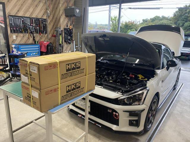 【車高調取付】　コペン　車高調　HKS　カスタム　代車無料　オリーブカーズ　三重県　四日市市