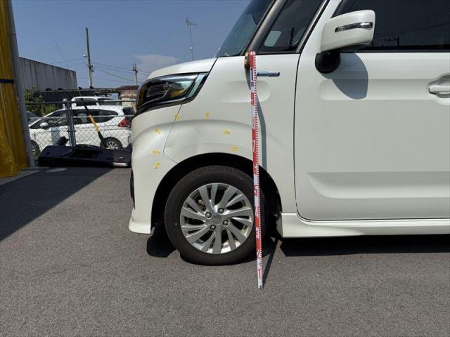 【左フロント修理①】　スペーシアカスタム　保険修理　フロントバンパー　フロントフェンダー　キズ修理　へこみ修理　板金　塗装　水性塗料　オリーブカーズ　三重県　四日市市