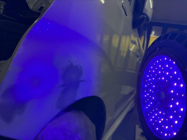 【左フロント修理②】　スペーシアカスタム　保険修理　フロントバンパー　フロントフェンダー　キズ修理　へこみ修理　板金　塗装　水性塗料　オリーブカーズ　三重県　四日市市